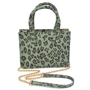 BNWT Brand New Animal Printed Top Handle Small Canvas Convertible Tote